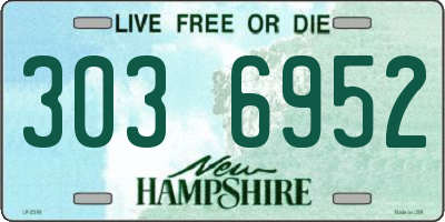 NH license plate 3036952