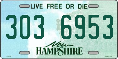NH license plate 3036953