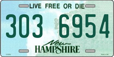 NH license plate 3036954