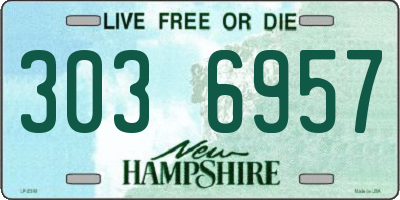 NH license plate 3036957