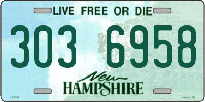 NH license plate 3036958