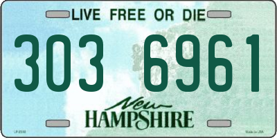 NH license plate 3036961