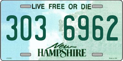 NH license plate 3036962