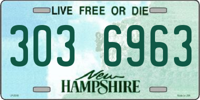 NH license plate 3036963