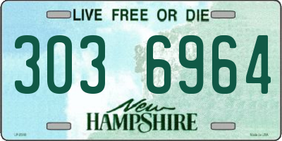 NH license plate 3036964