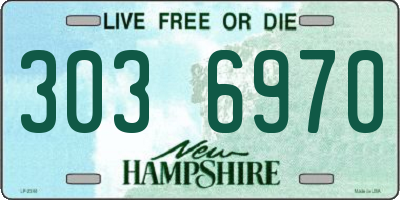 NH license plate 3036970
