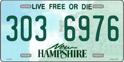 NH license plate 3036976