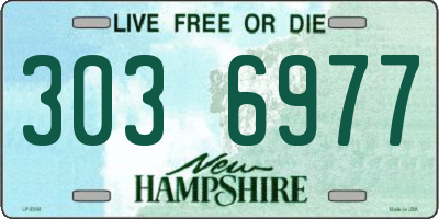 NH license plate 3036977
