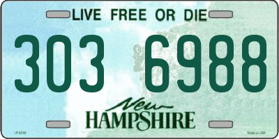 NH license plate 3036988