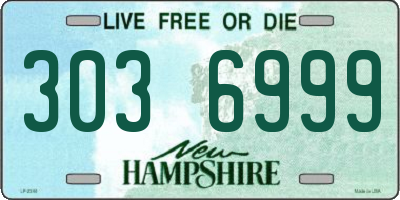 NH license plate 3036999