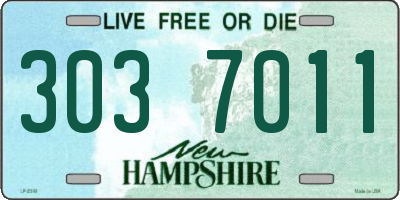 NH license plate 3037011