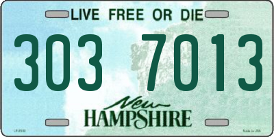NH license plate 3037013