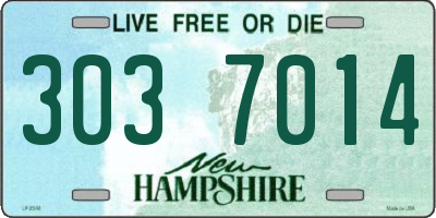 NH license plate 3037014