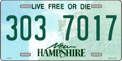 NH license plate 3037017