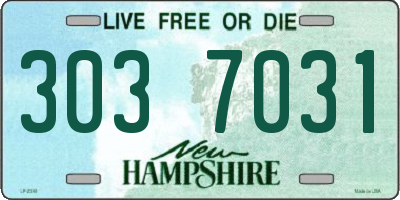 NH license plate 3037031