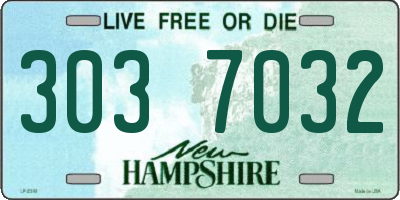 NH license plate 3037032