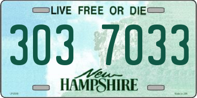 NH license plate 3037033
