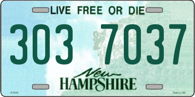 NH license plate 3037037