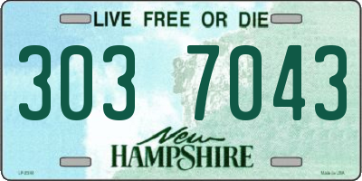 NH license plate 3037043