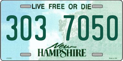 NH license plate 3037050