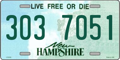 NH license plate 3037051
