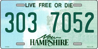 NH license plate 3037052