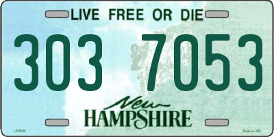 NH license plate 3037053