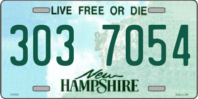 NH license plate 3037054