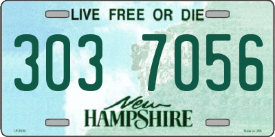 NH license plate 3037056