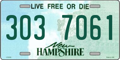 NH license plate 3037061