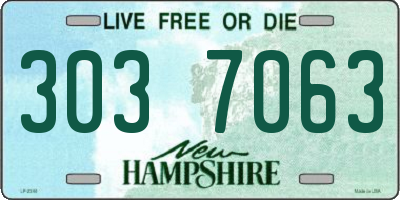 NH license plate 3037063