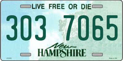 NH license plate 3037065