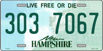 NH license plate 3037067