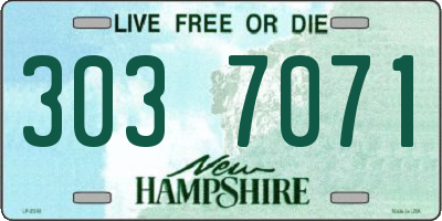NH license plate 3037071