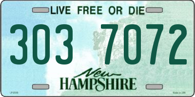 NH license plate 3037072