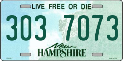 NH license plate 3037073