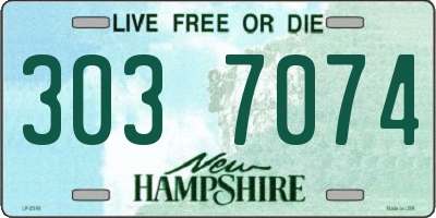 NH license plate 3037074