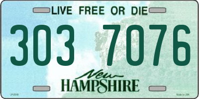 NH license plate 3037076