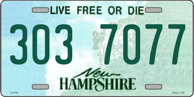 NH license plate 3037077