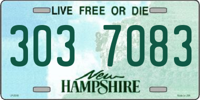 NH license plate 3037083