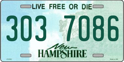 NH license plate 3037086