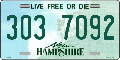 NH license plate 3037092