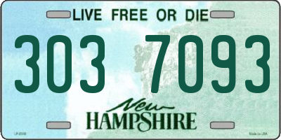 NH license plate 3037093
