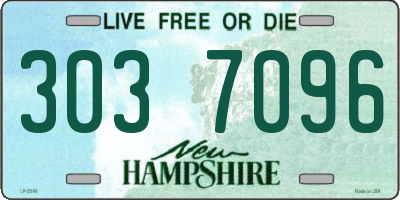 NH license plate 3037096