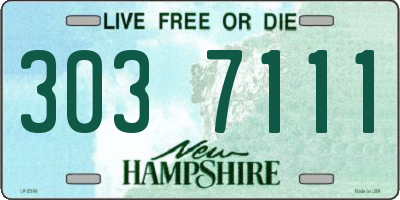 NH license plate 3037111