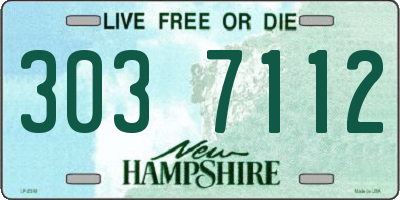 NH license plate 3037112