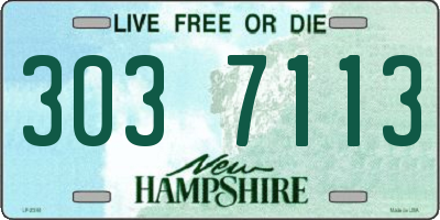 NH license plate 3037113