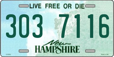 NH license plate 3037116