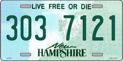 NH license plate 3037121