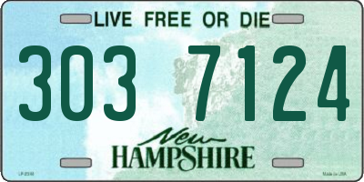 NH license plate 3037124
